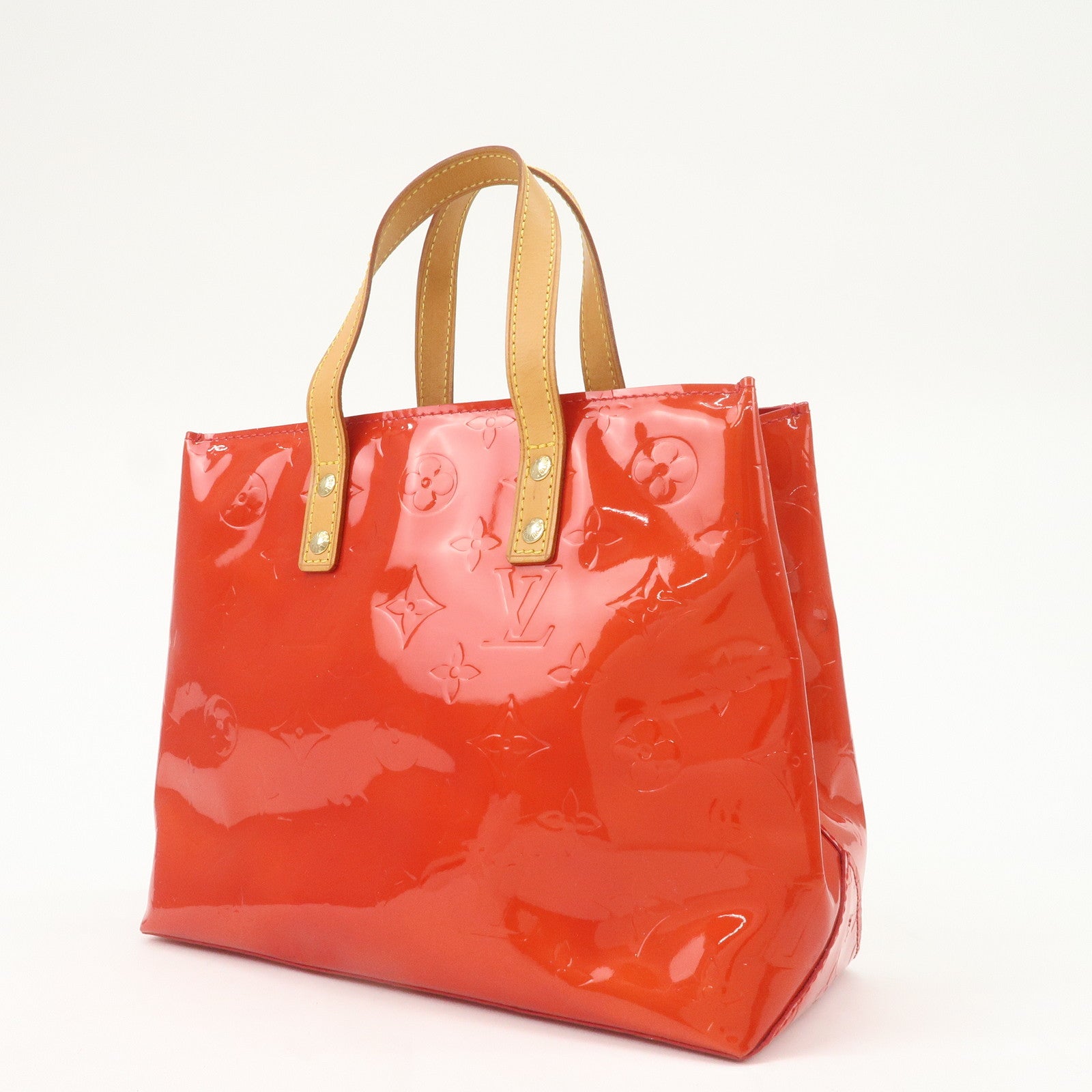 Louis Vuitton Monogram Vernis Lead PM Hand Bag Rouge M91088