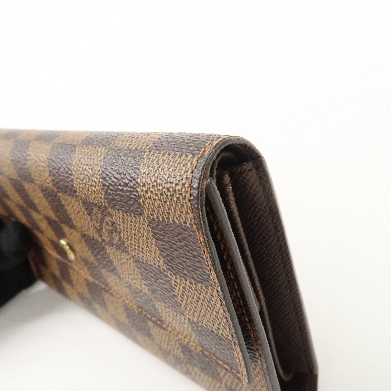 Louis Vuitton Damier Porte Tresor International Long Wallet N61215 Used