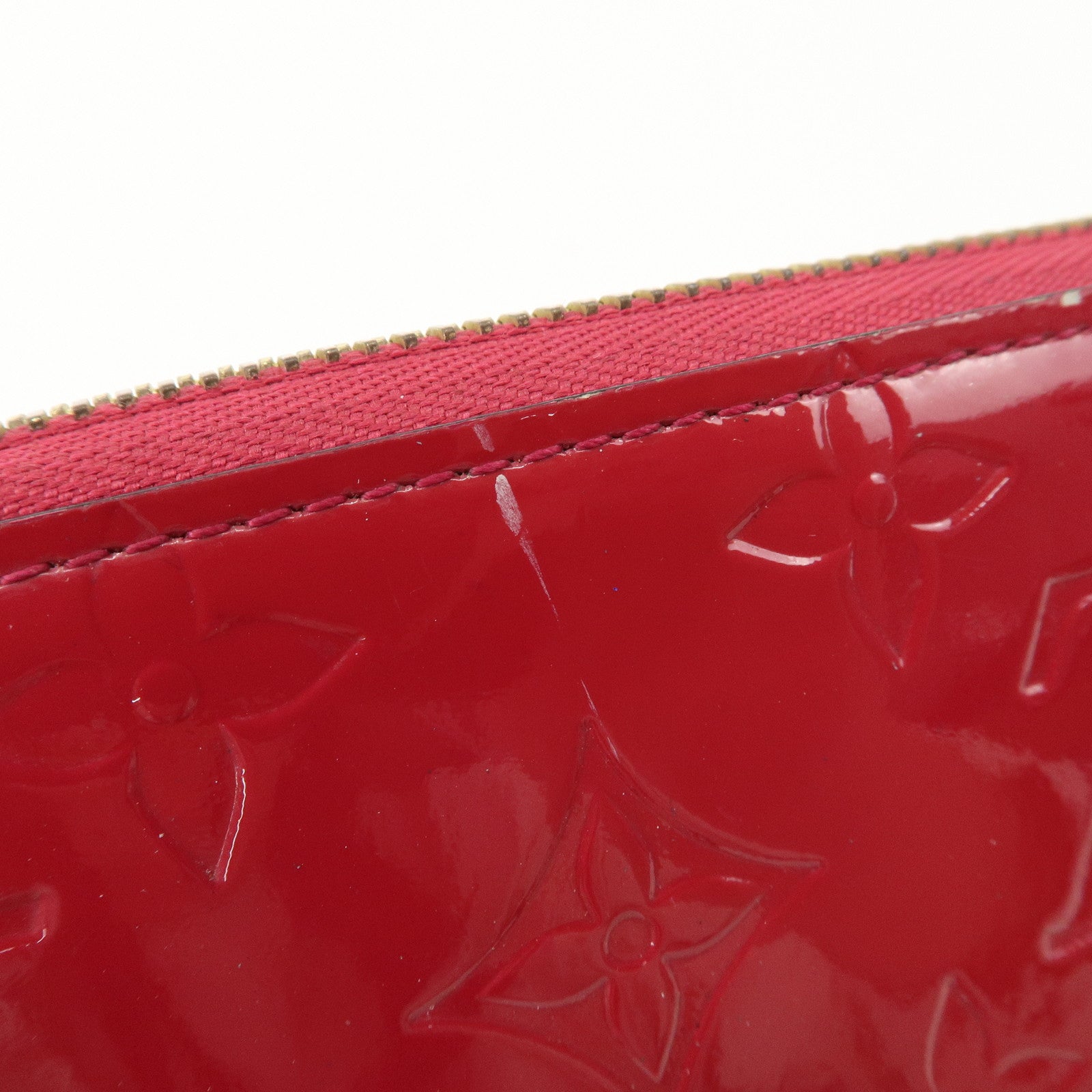 Louis Vuitton Monogram Vernis Round Zippy Wallet Rose Indien M91597 Used