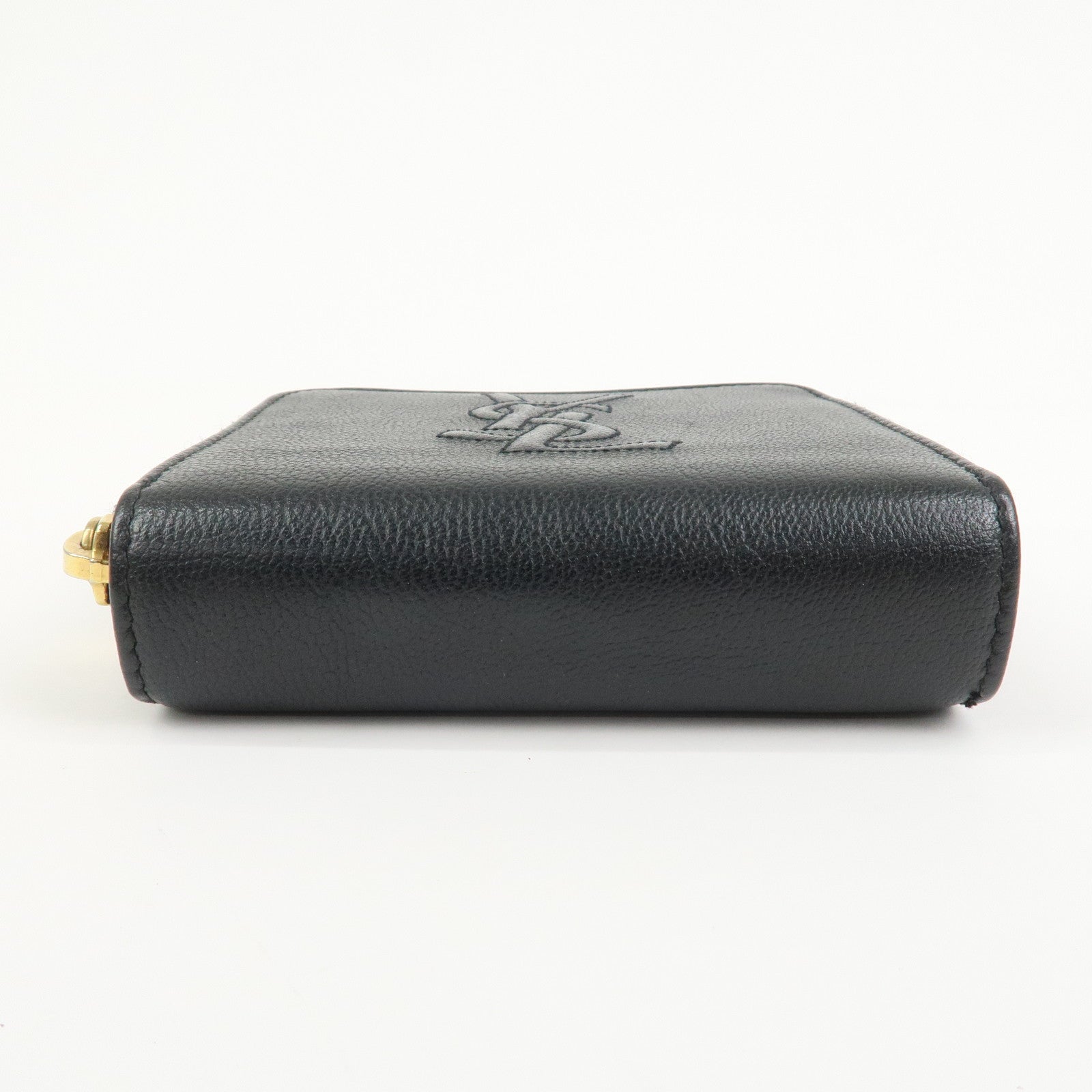 SAINT LAURENT PARIS Coin Case Coin Wallet Leather Black Logo 352906