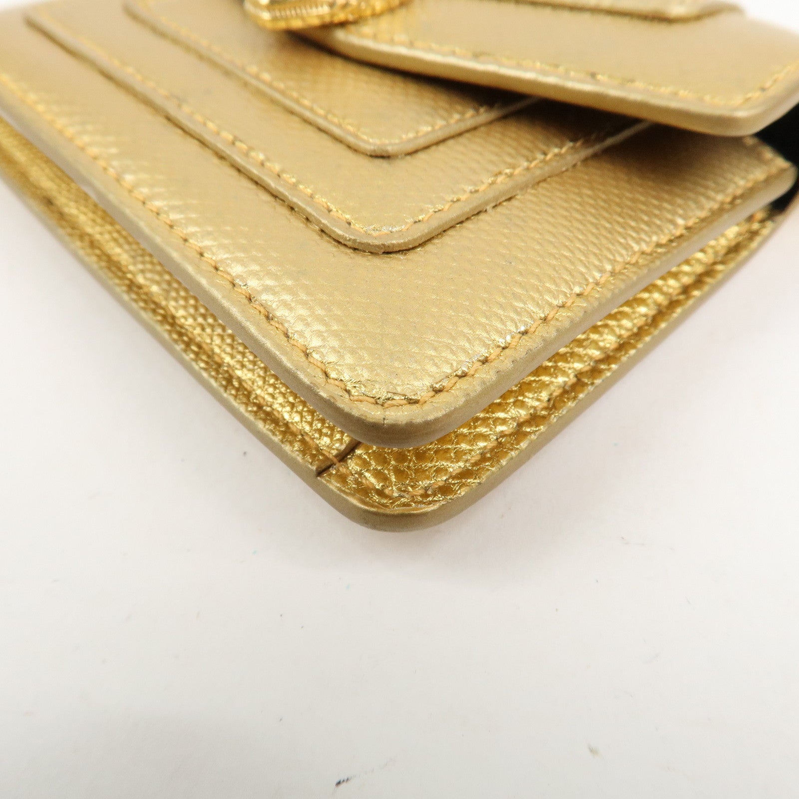 BVLGARI Serpenti Forever Leather Bag Charm Gold