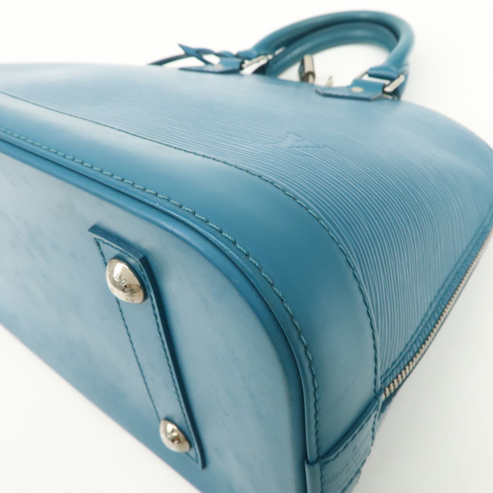 Louis Vuitton Epi Alma PM Hand Bag Cyan Blue M40624