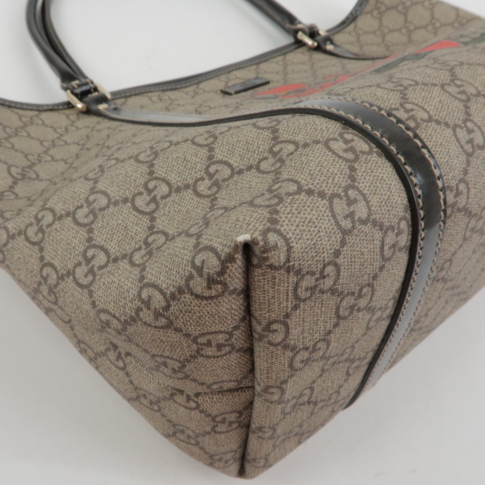 GUCCI GG Supreme Patent Leather Tote Bag Shoulder Bag 197953