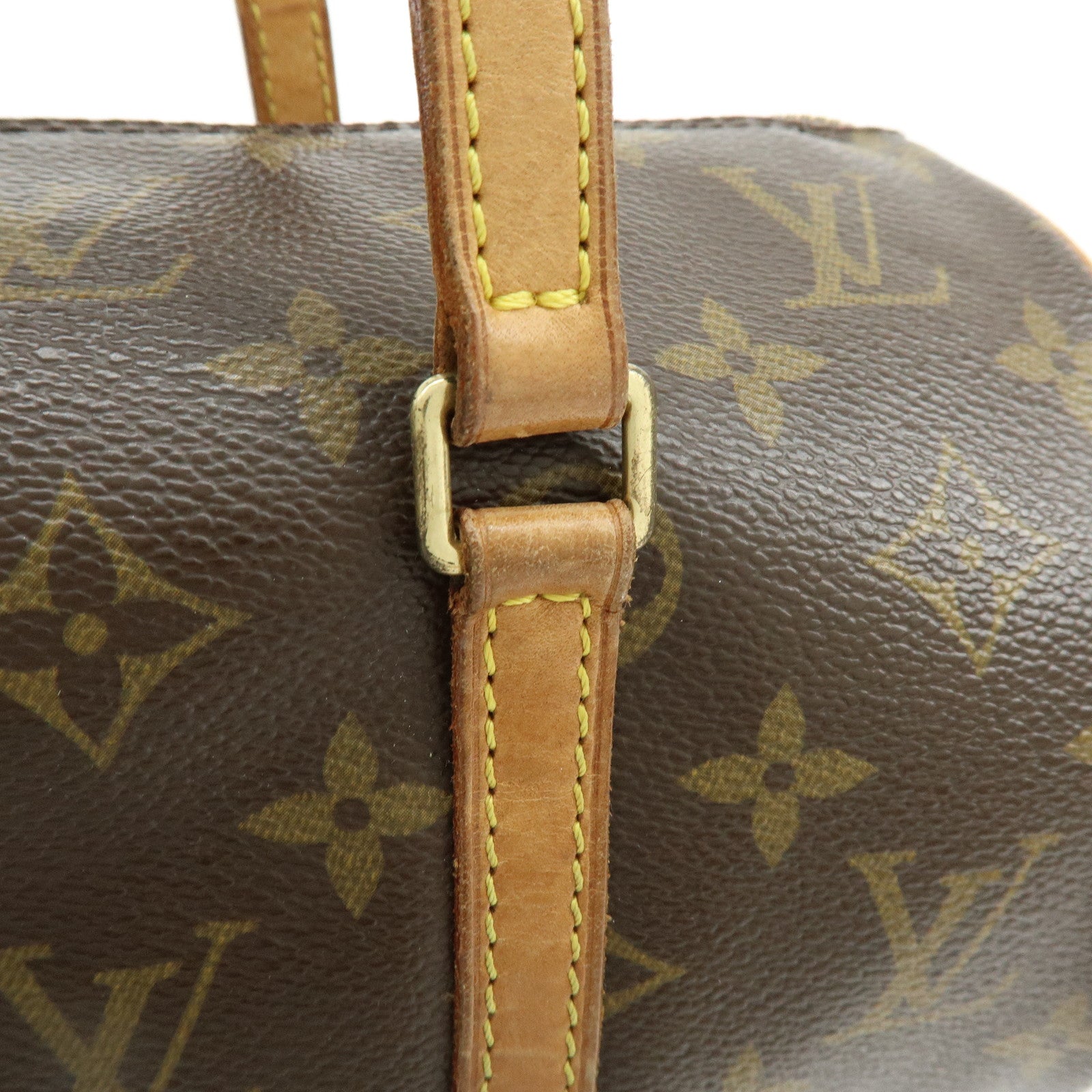Louis Vuitton Monogram Papillon 30 Hand Bag Brown M51385