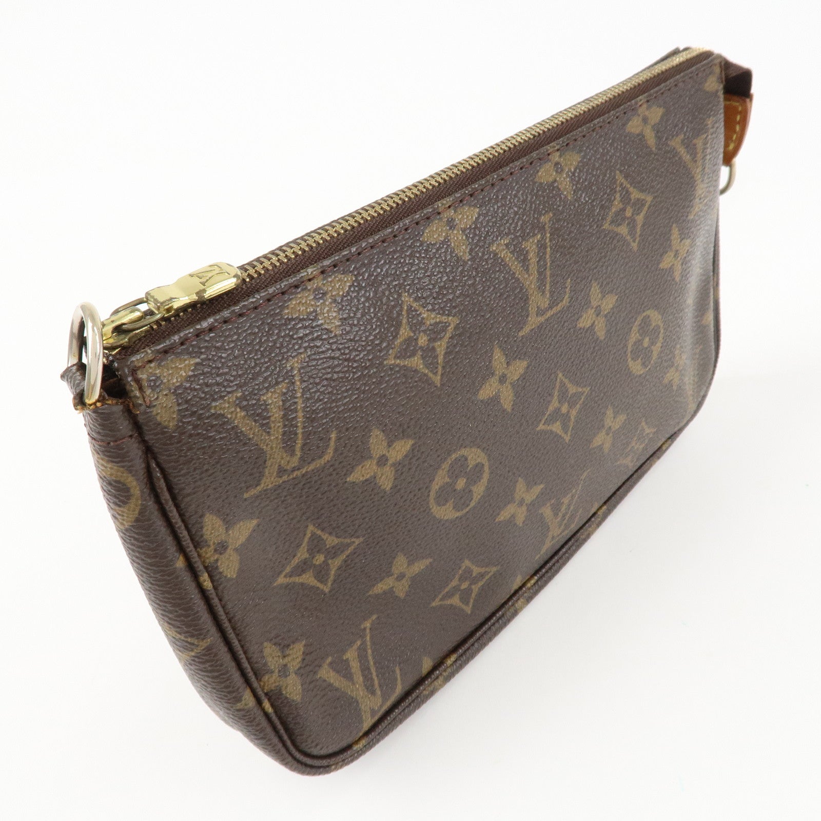 Louis Vuitton Monogram Pochette Accessoires Hand Bag Brown M51980 Used