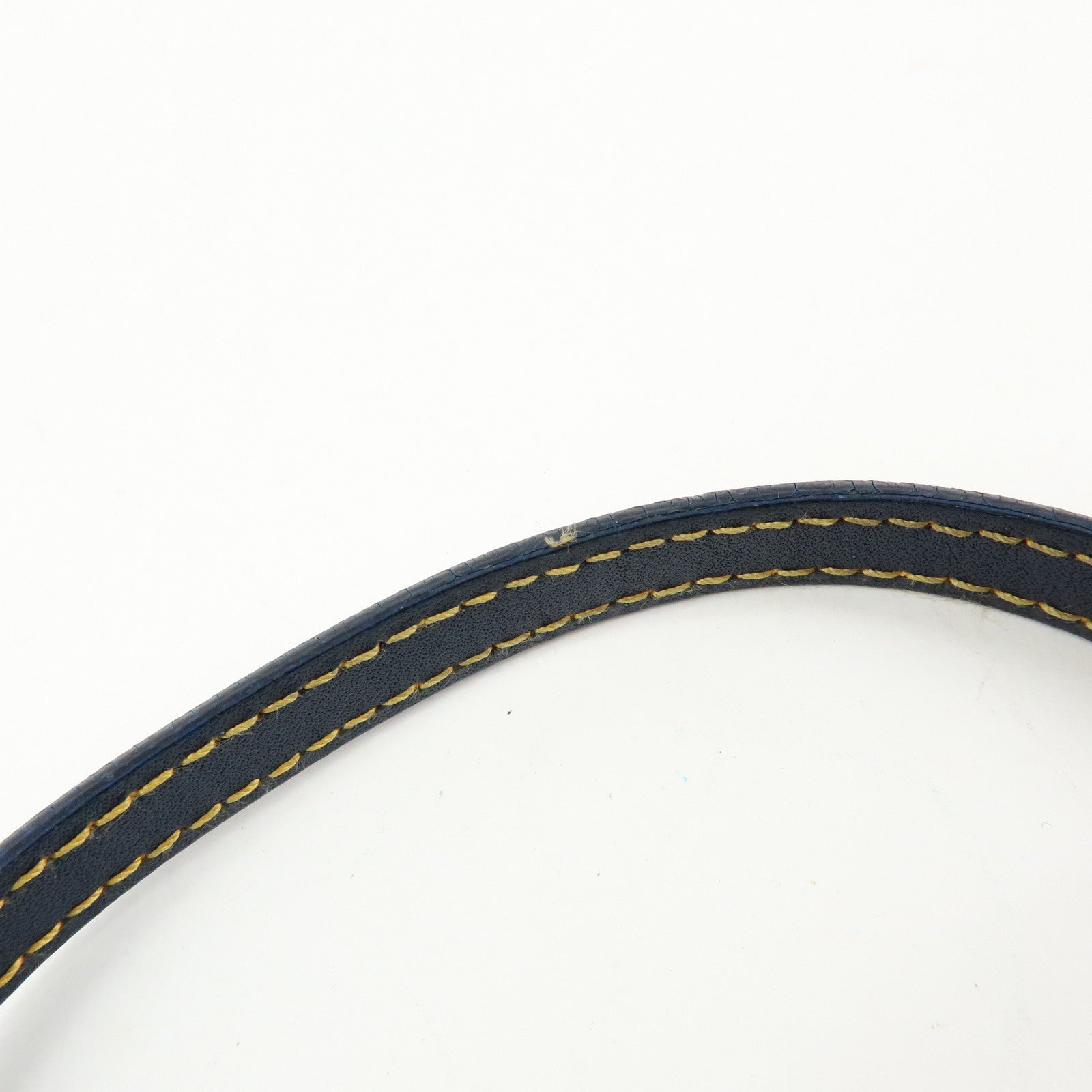 Christian Dior Saddle Oblique Canvas Leather Hand Bag Navy White