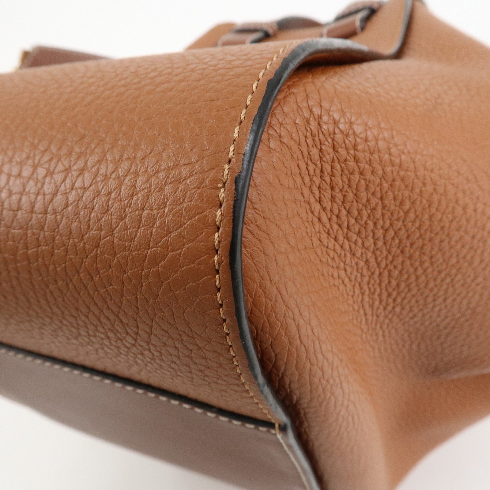 LOEWE Anagram Leather Hammock Small Shoulder Bag Brown Used