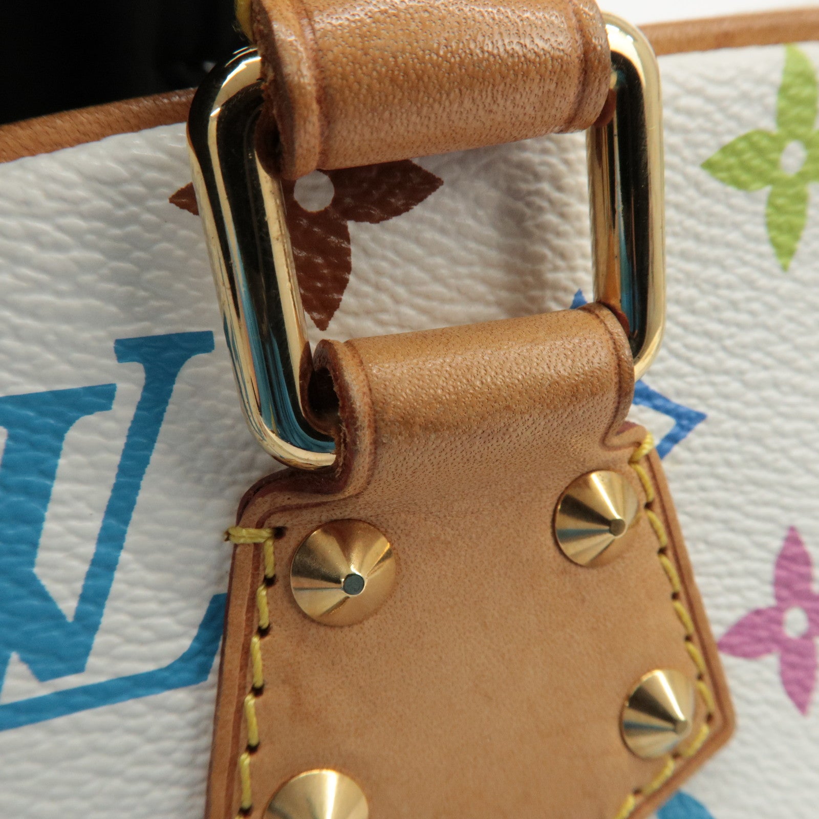 Louis Vuitton Monogram Multicolor Trouville Hand Bag Blanc M92663 Used