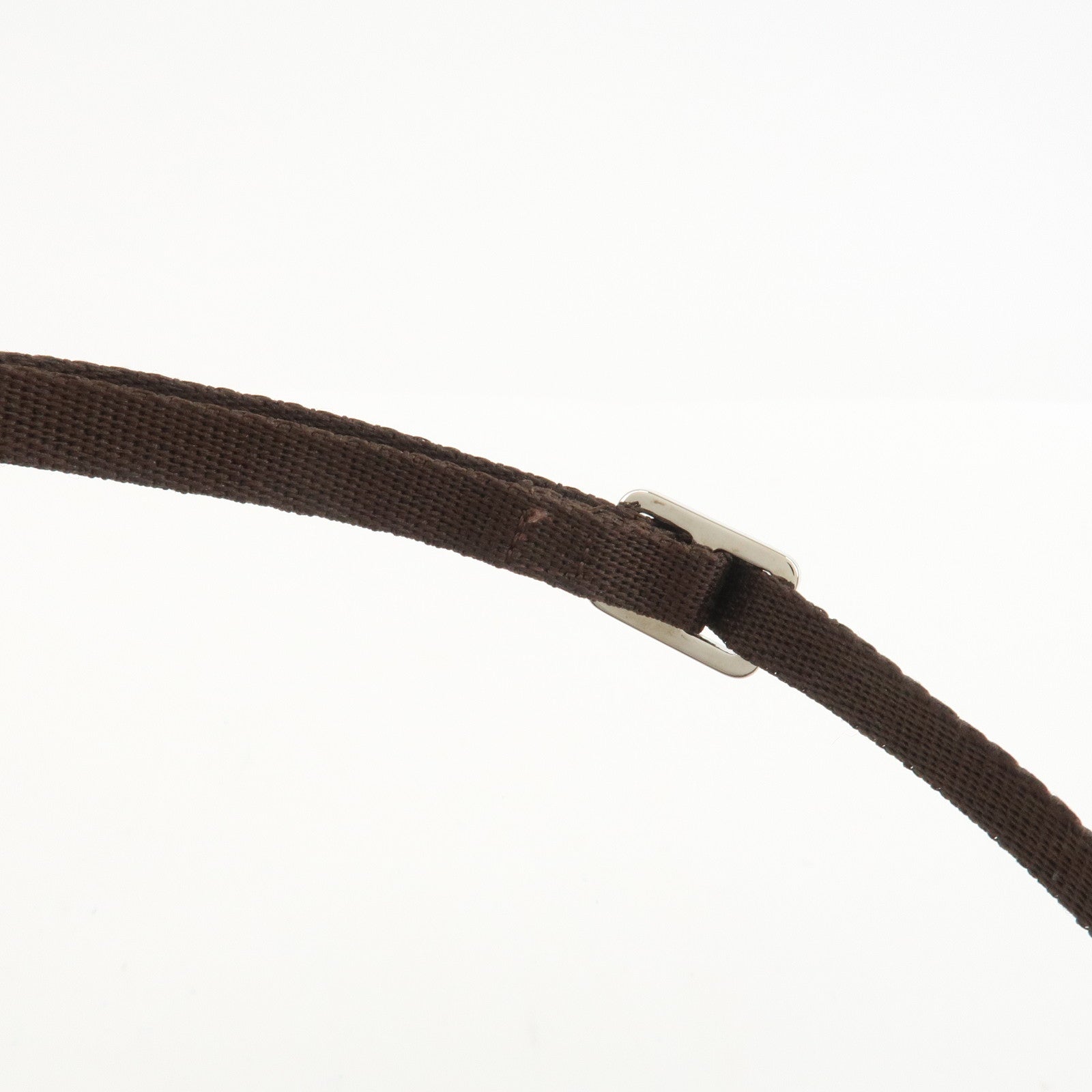 Christian Dior Trotter Jacquard Canvas Leather Shoulder Bag Brown