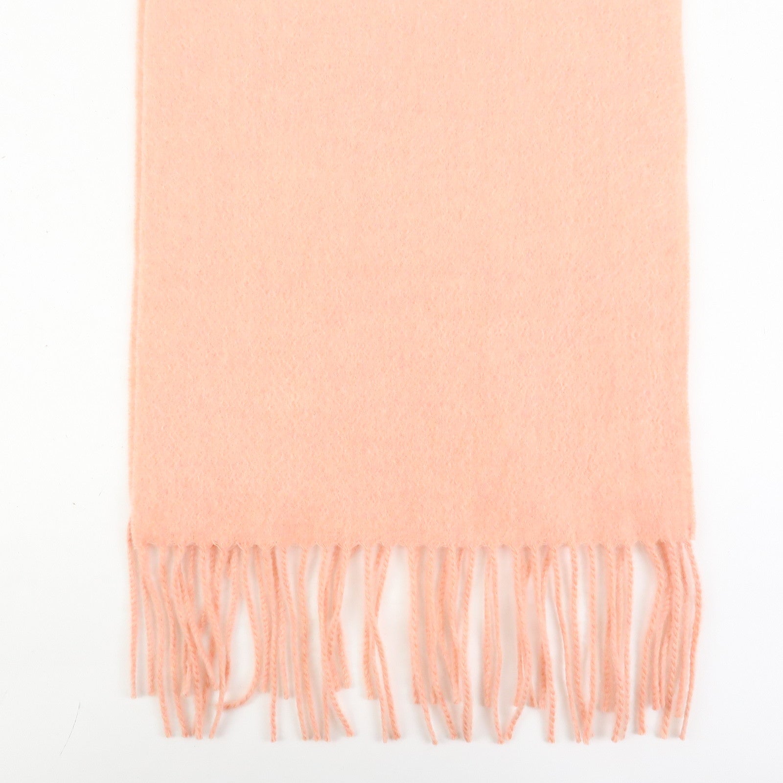 Chloe Cashmere 100% Stole Logo Embroidered Fringe Scarf Pink