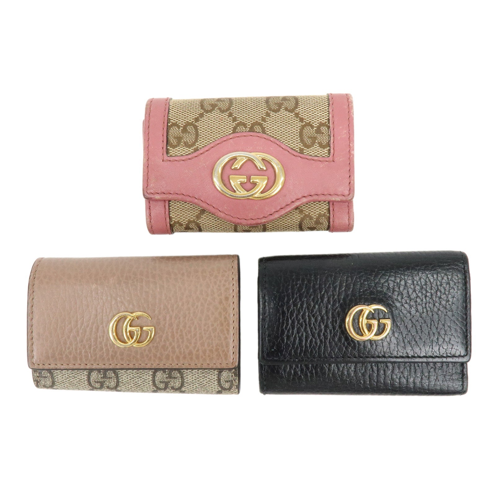 GUCCI Set of 3 Key Case Key Holder 282432 456118 456110