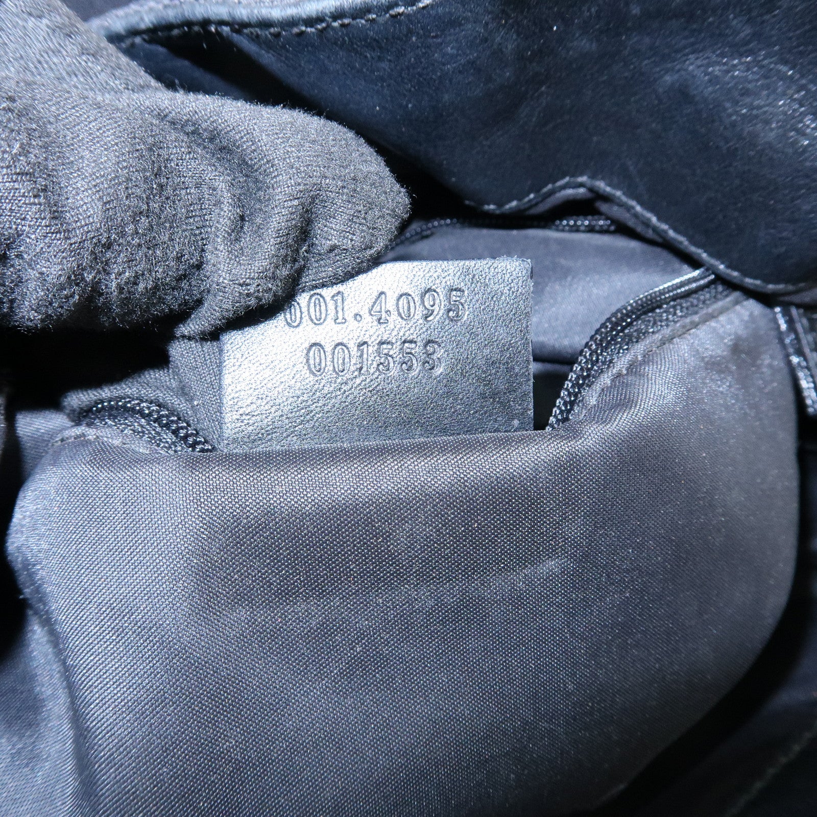 GUCCI Bamboo GG Canvas Leather Shoulder Bag Black 001・4095・001553