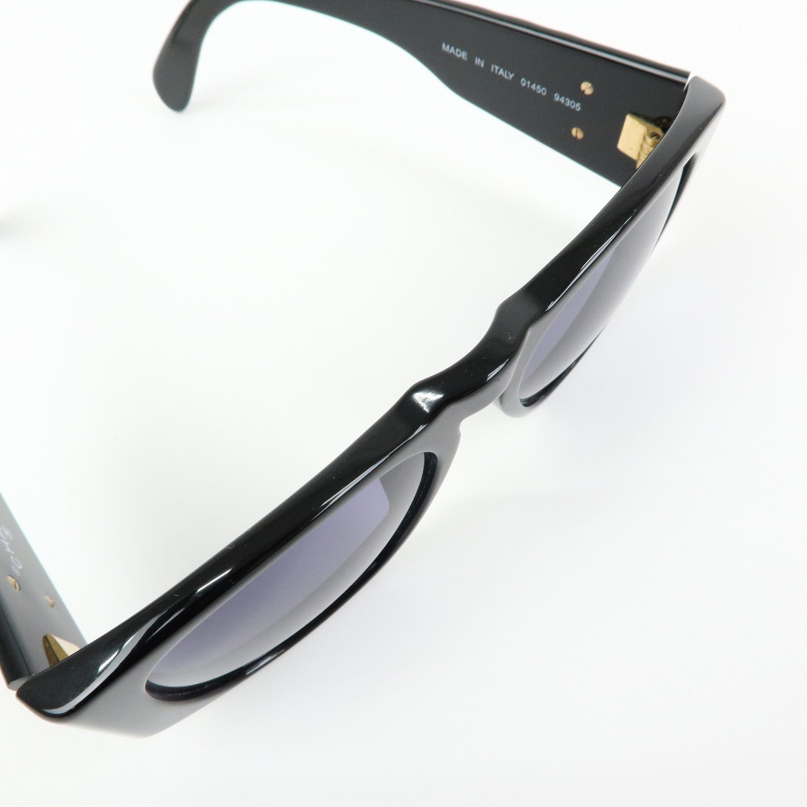 CHANEL COCO Mark Matelasse Plastic Sunglasses Black 01450 94305