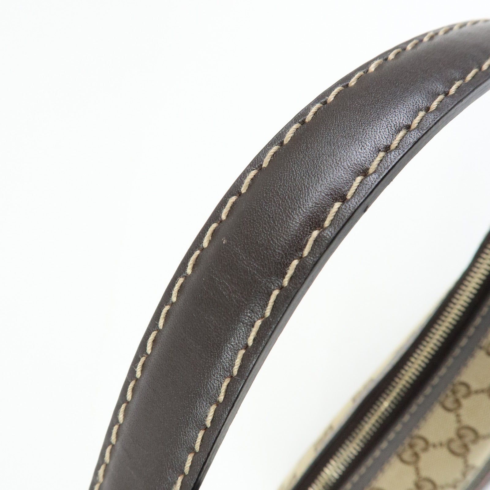 GUCCI Mayfair Sherry GG Canvas Leather Shoulder Bag Beige 269893