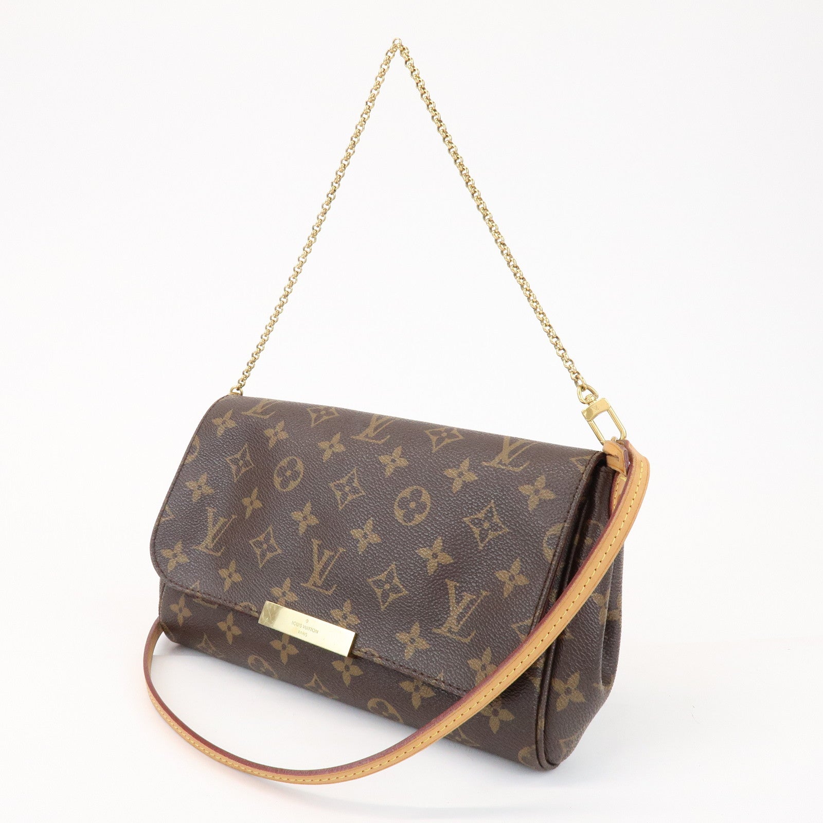 Louis Vuitton Monogram Favorite MM Shoulder Bag Brown M40718