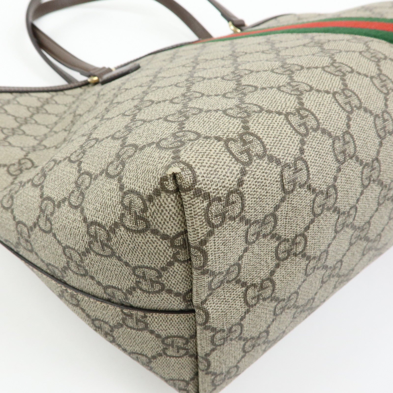 GUCCI Ophidia Sherry Medium Tote Shoulder Bag Beige Brown 631685