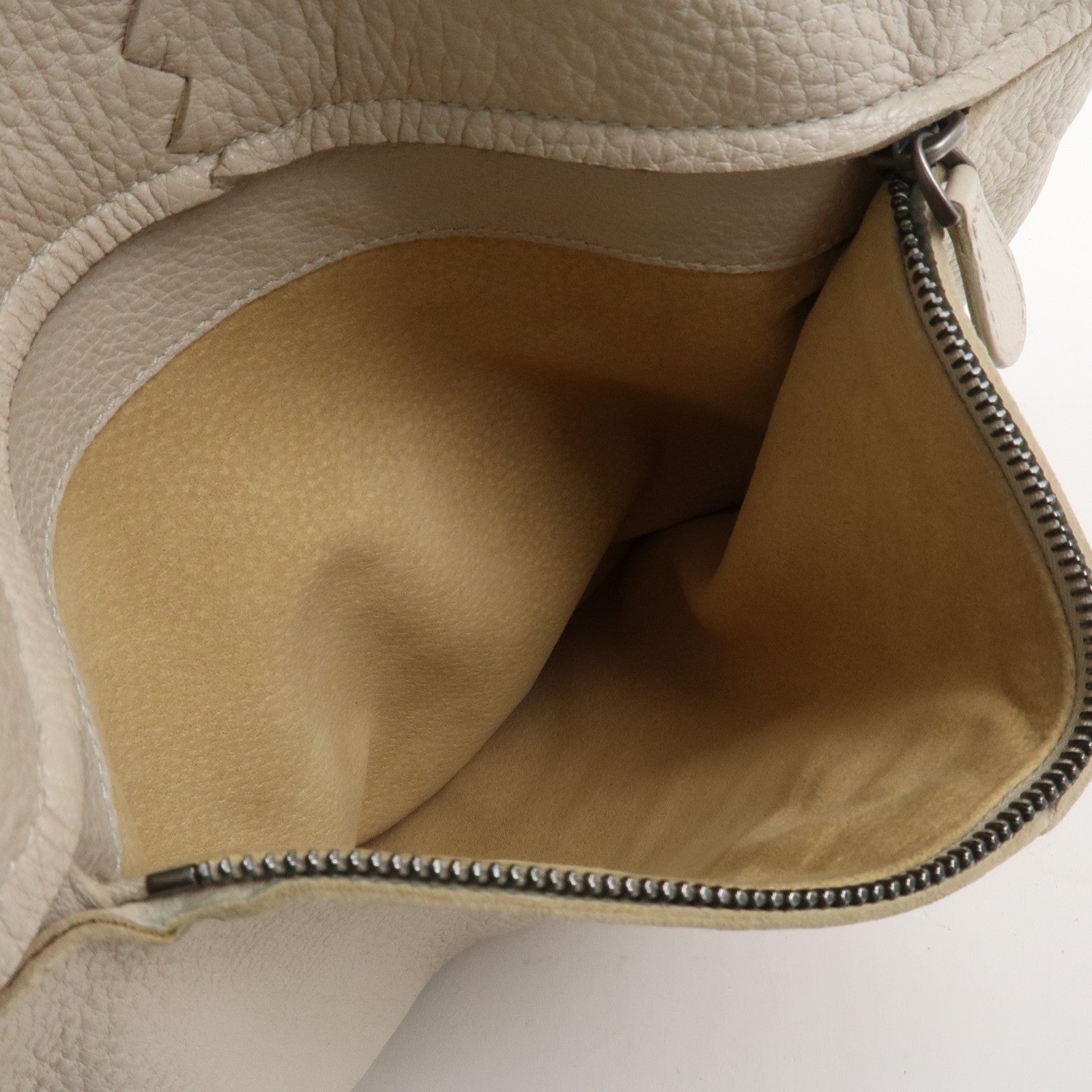 BOTTEGA VENETA Calf Leather 2Way Shoulder Bag Hand Bag Ivory