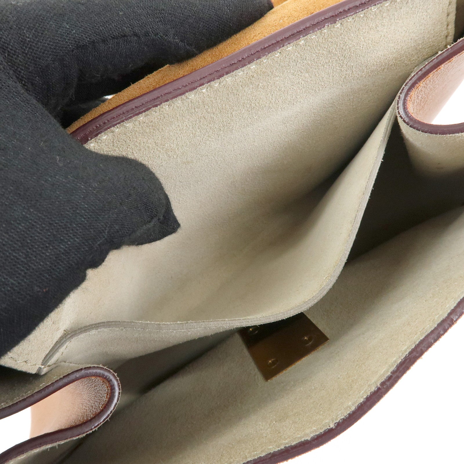 Chloe Drew Leather Suede Shoulder Bag Crossbody Bag Brown