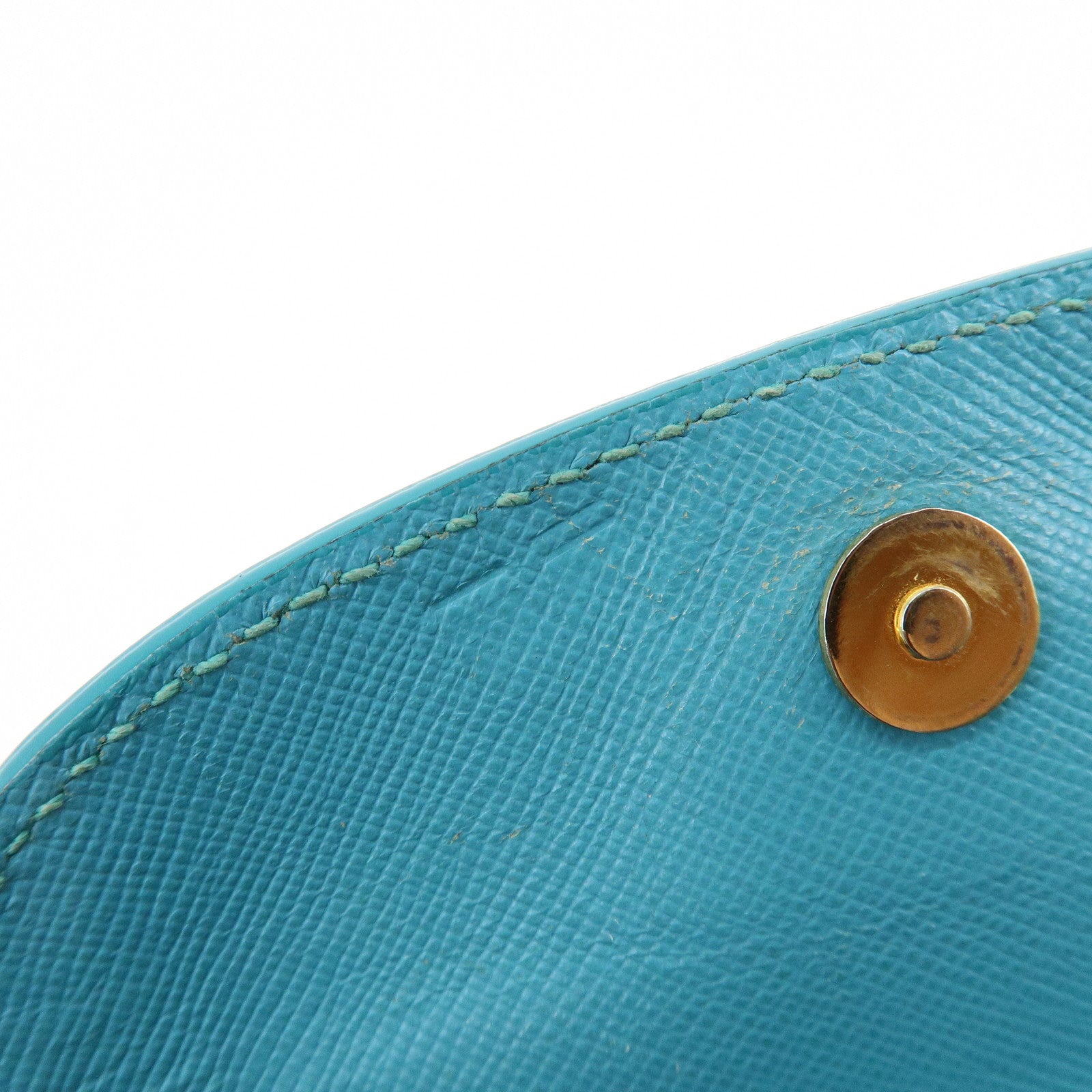 PRADA Triangle Logo Nylon Saffiano Leather Shoulder Bag Blue