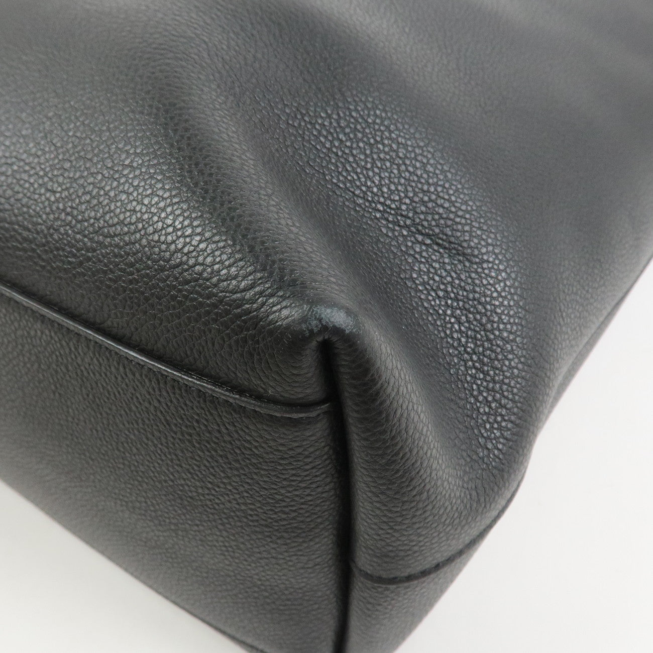 SAINT LAURENT PARIS Leather Tote Bag Hand Bag Black 676657