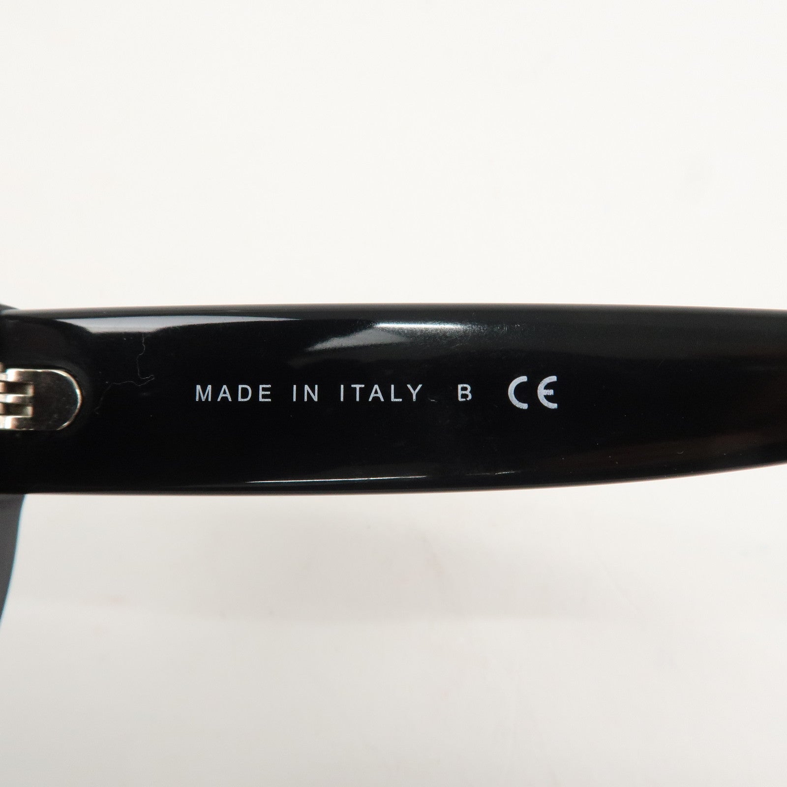 CHANEL COCO Mark Plastic Sunglasses 56□19 Black 5372-A Used