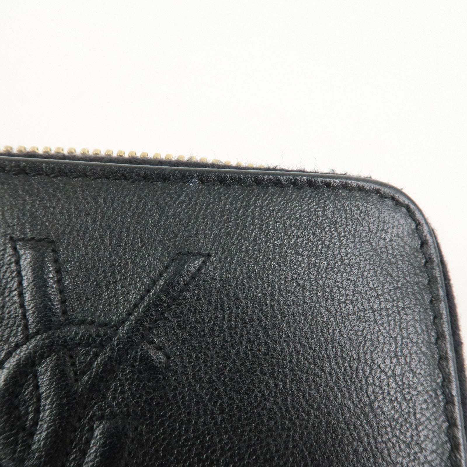 SAINT LAURENT PARIS Coin Case Coin Wallet Leather Black Logo 352906