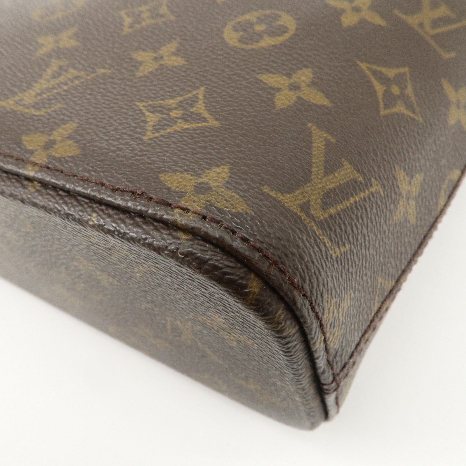 Louis Vuitton Monogram Luco Tote Bag Hand Bag Brown M51155 Used