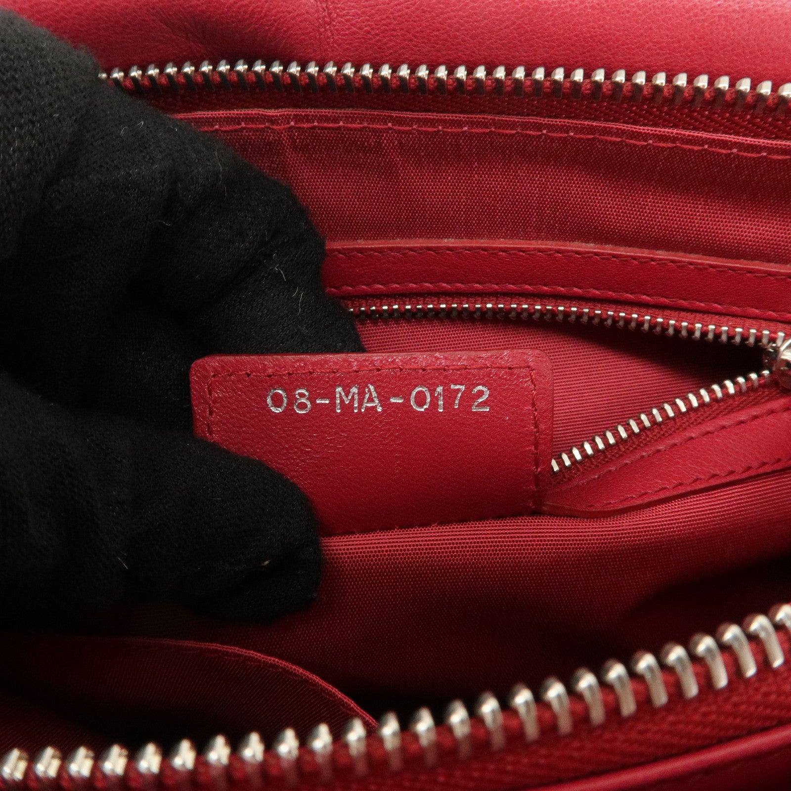 Christian Dior Leather 2Way Bag Hand Bag Shoulder Bag Pink Used