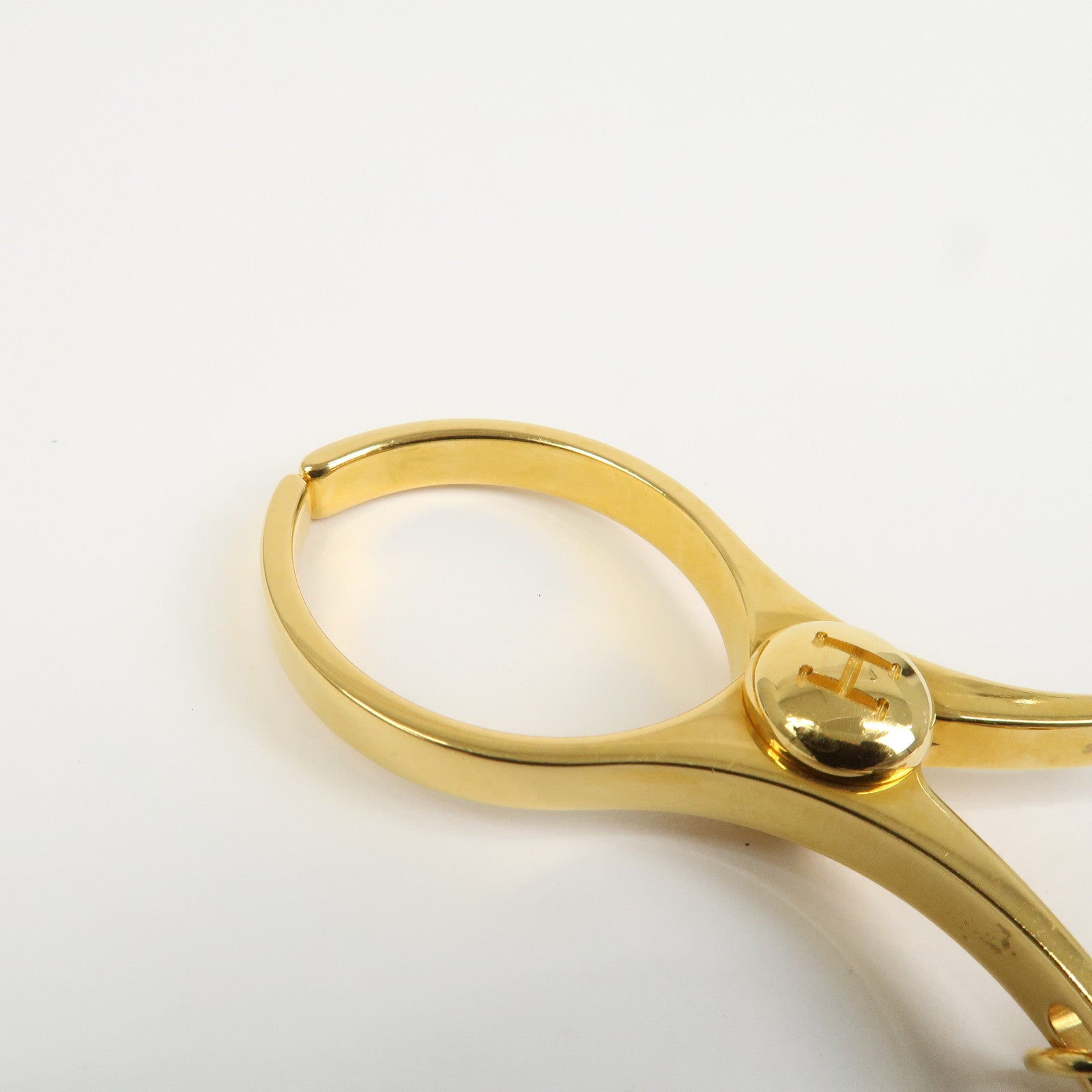 HERMES Filou Metal Glove Clip Glove Holder Gold