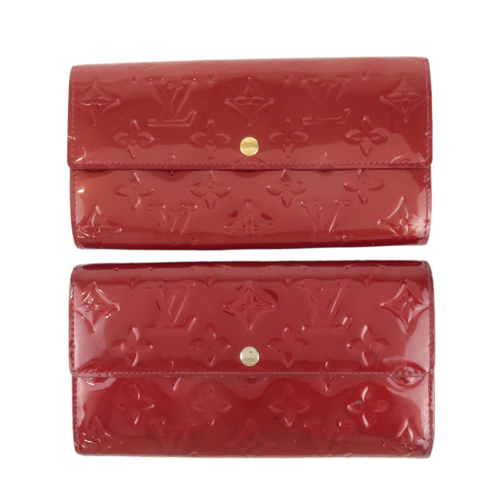 Louis Vuitton Monogram Vernis Leather Wallet Pomme d'Amour M93530 Used