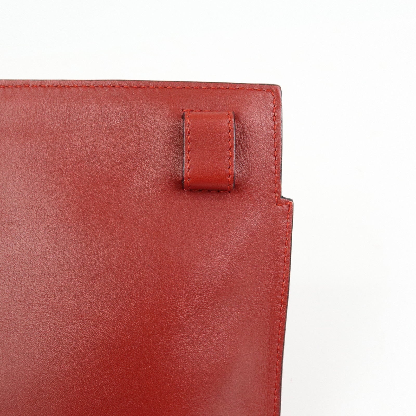 LOEWE Anagram Leather Pouch Clutch Bag Bordeaux Red