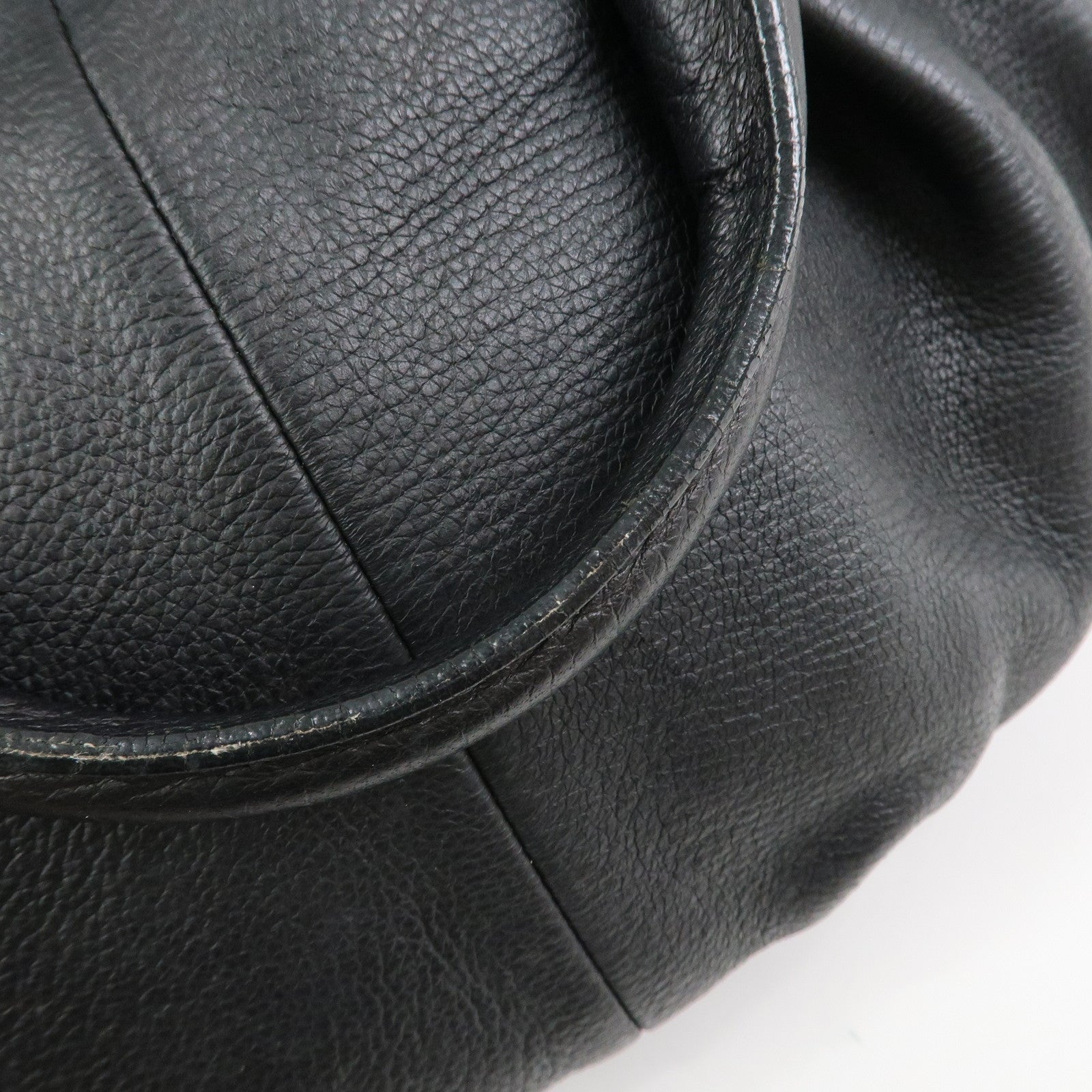 CELINE Macadam Leather Pillow Small 2Way Hand Shoulder Bag Black