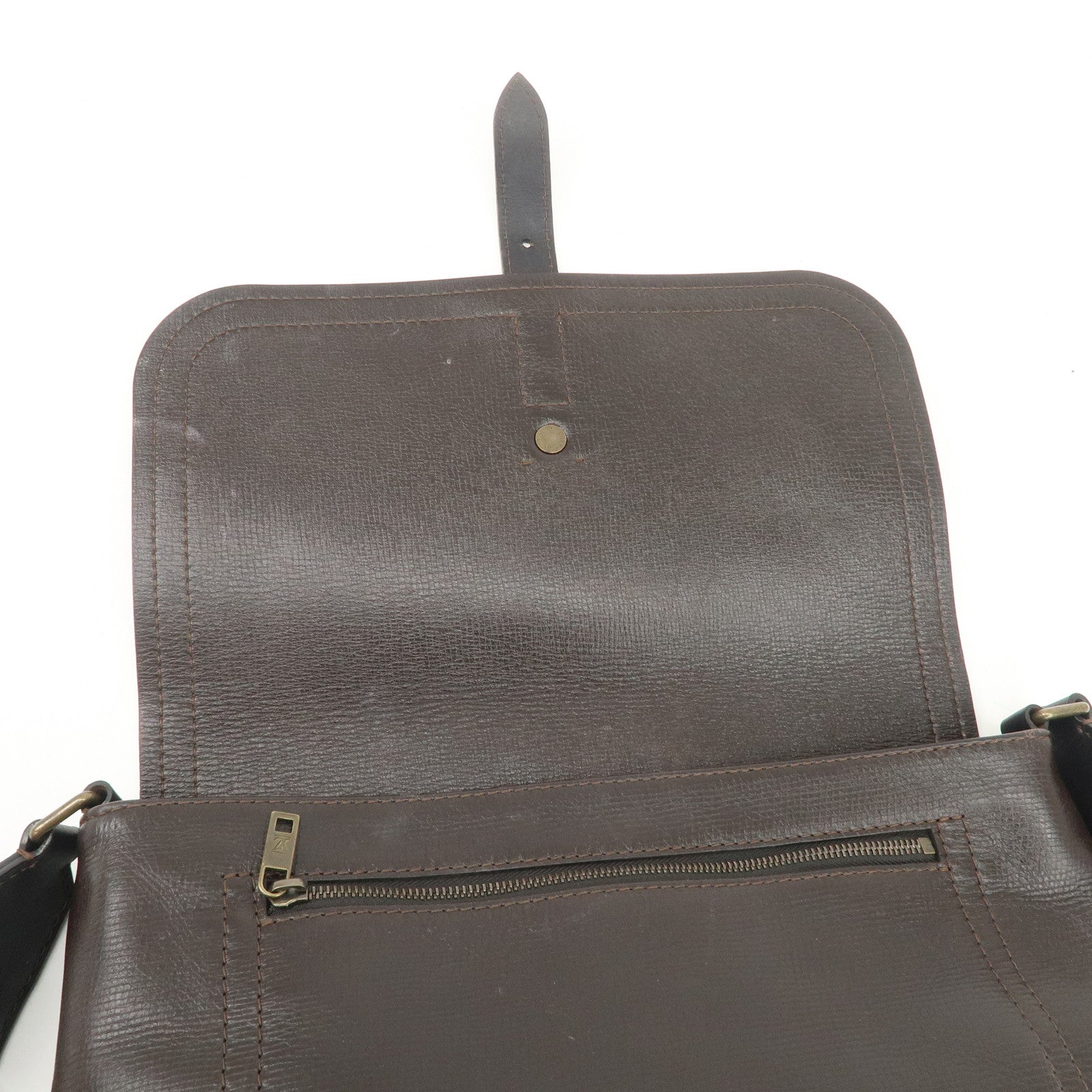 Louis Vuitton Utah Leather Ohama Style Shoulder Bag Cafe M92994 Used