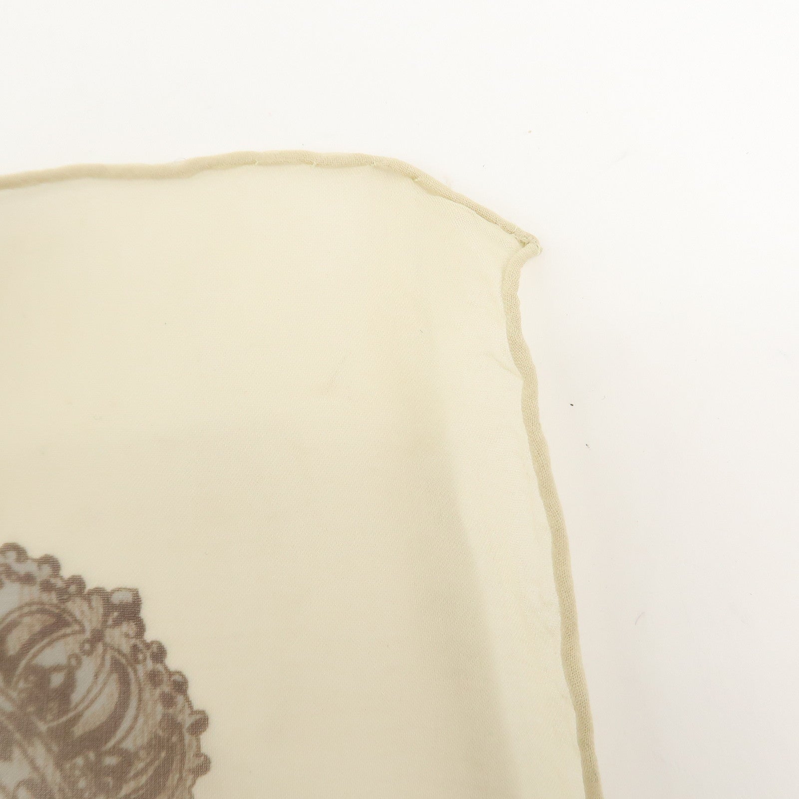 HERMES Carre 90 Silk 100% Scarf CAVALCADOUR Ivory Brown