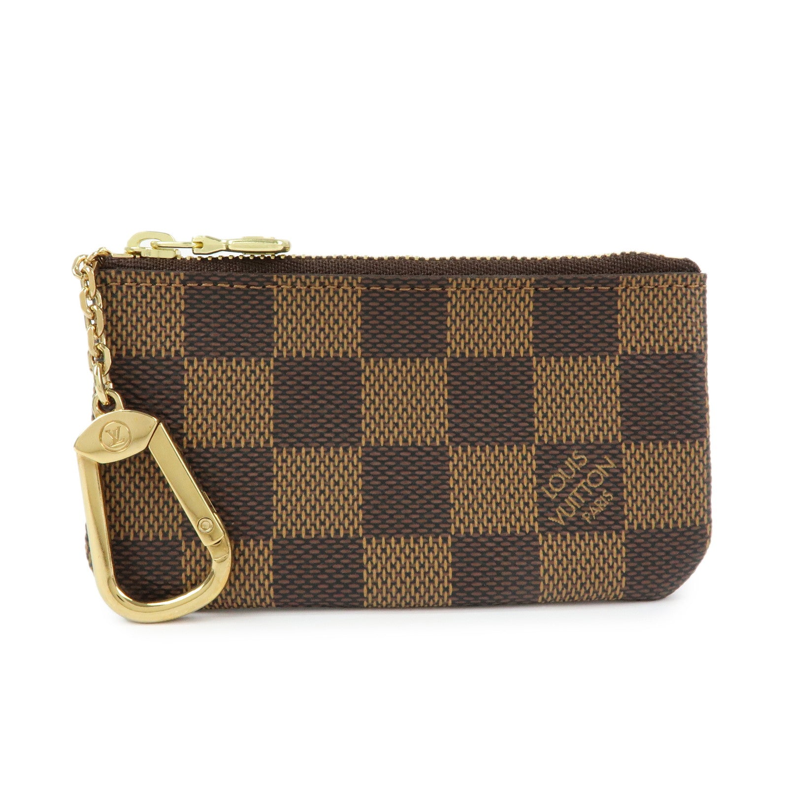 Louis Vuitton Damier Canvas Pochette Cles Coin Case Brown N62658