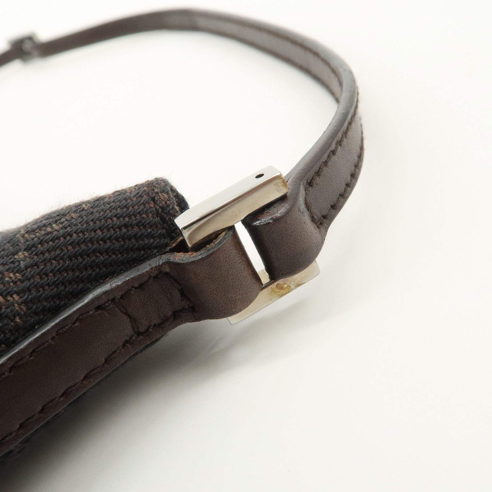 GUCCI GG Canvas Leather Hand Bag Shoulder Bag Black 32160