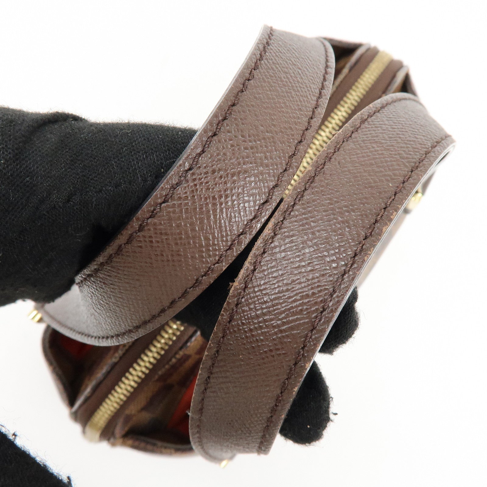 Louis Vuitton Damier Canvas Belem PM Hand Bag Brown N51173