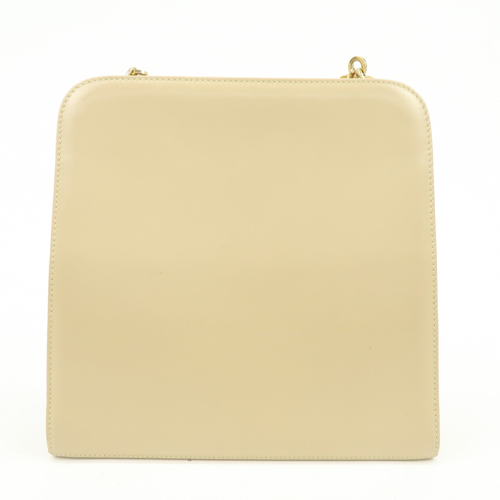 Ferragamo Gancini Leather Shoulder Bag Crossbody Bag Beige