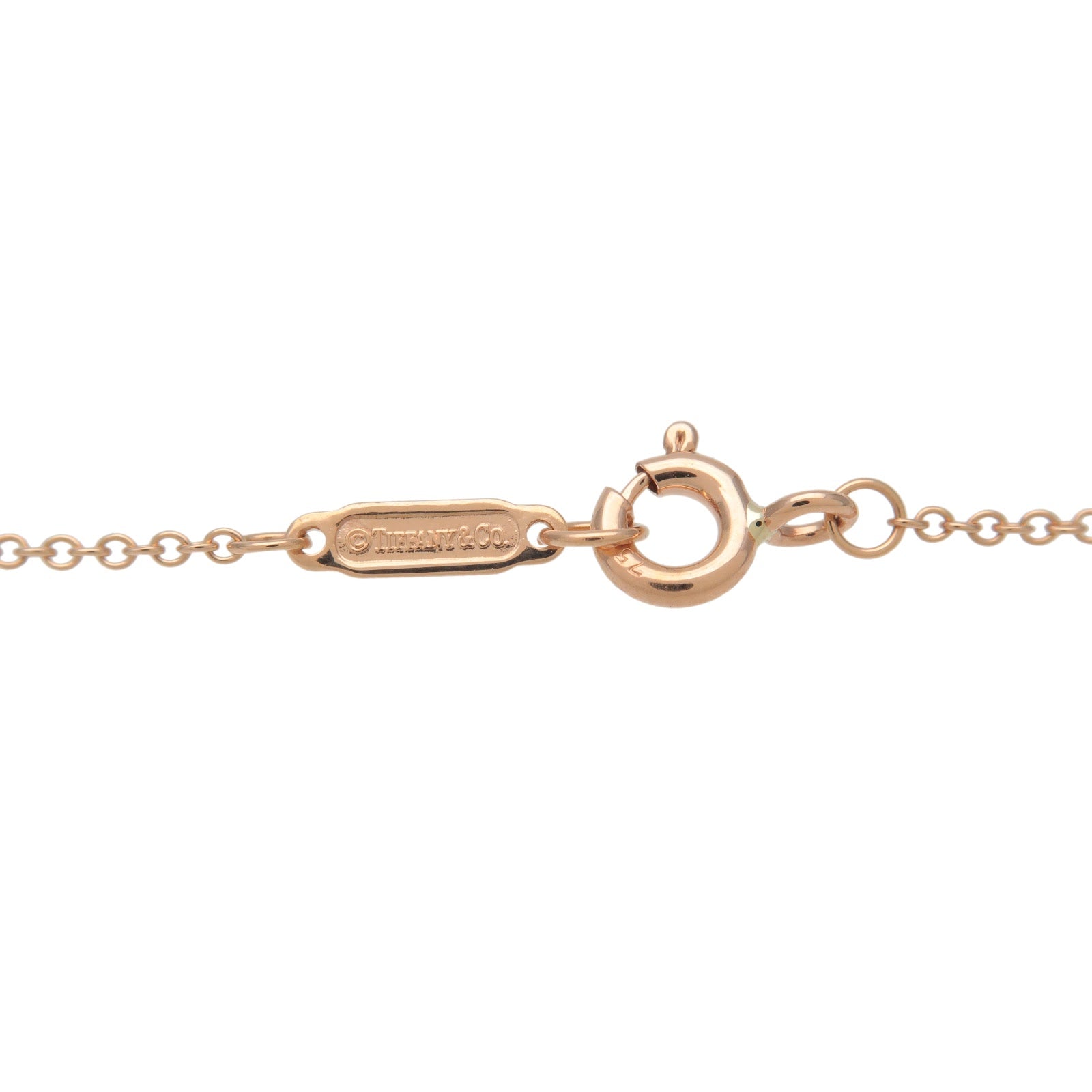 Tiffany&Co. Heart Key Necklace K18YG 750YG Yellow Gold