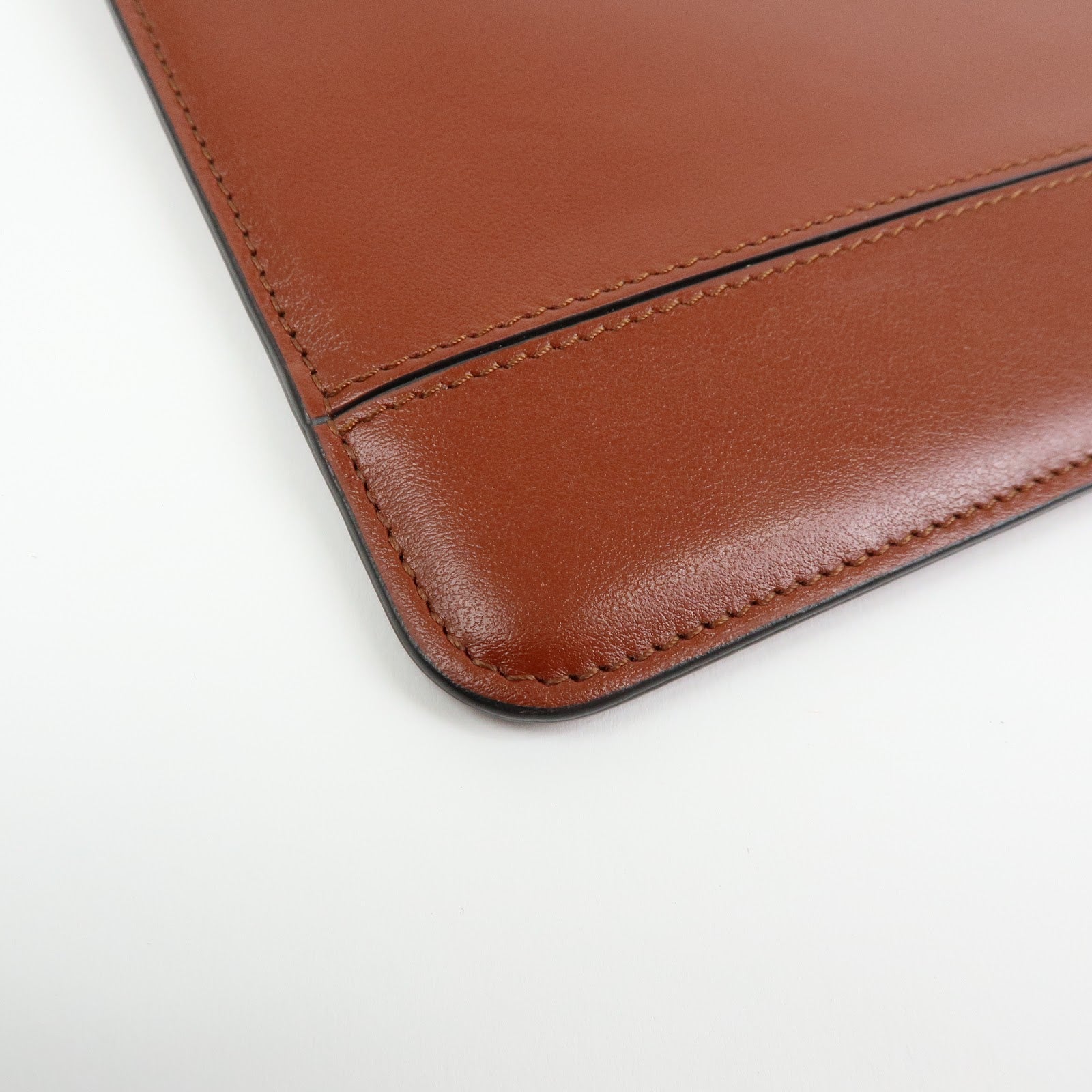 Chloe Chloe C Leather Pouch Fragment Case Passport Case Brown
