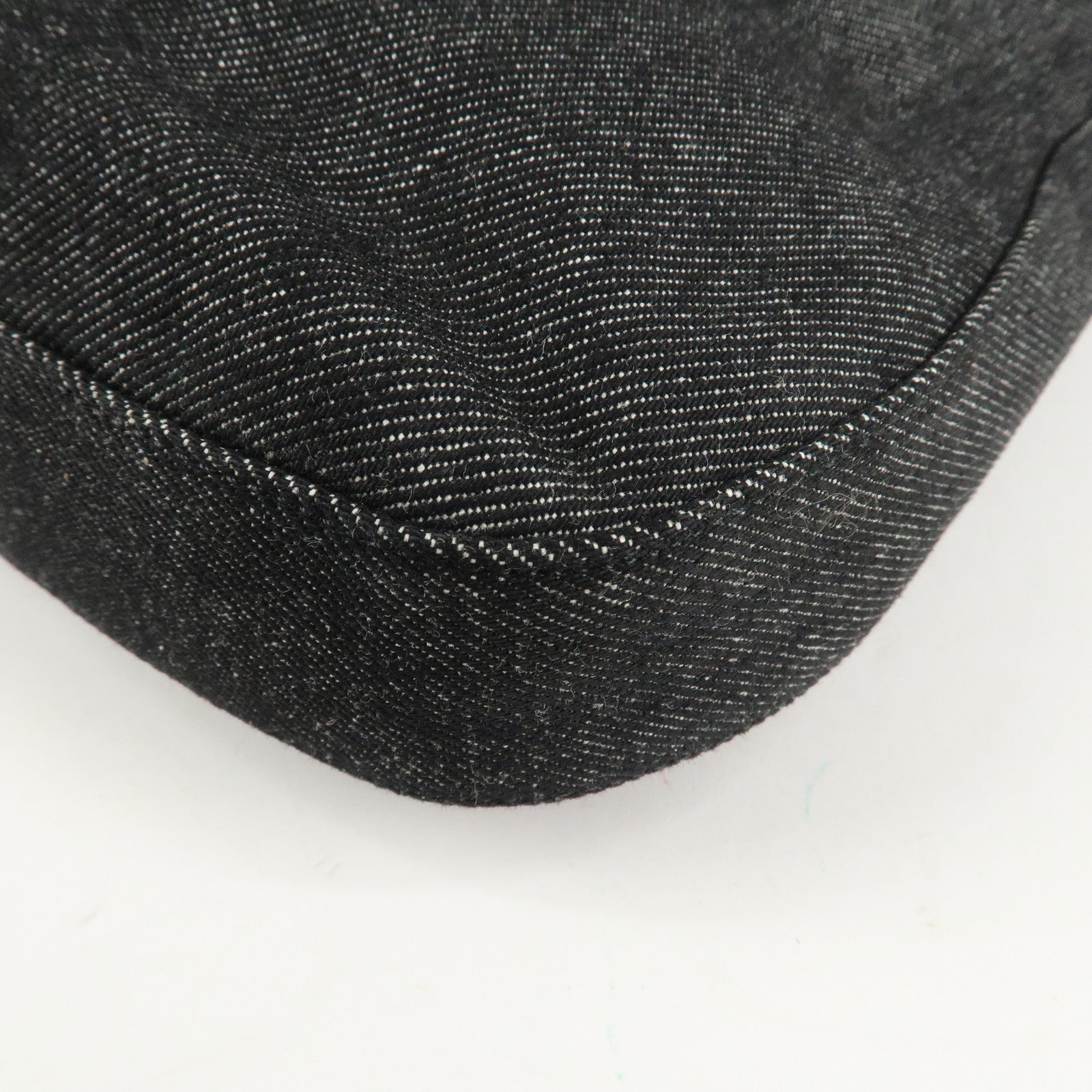 Christian Dior Maris Pearl Denim Shoulder Bag Hand Bag Black Used