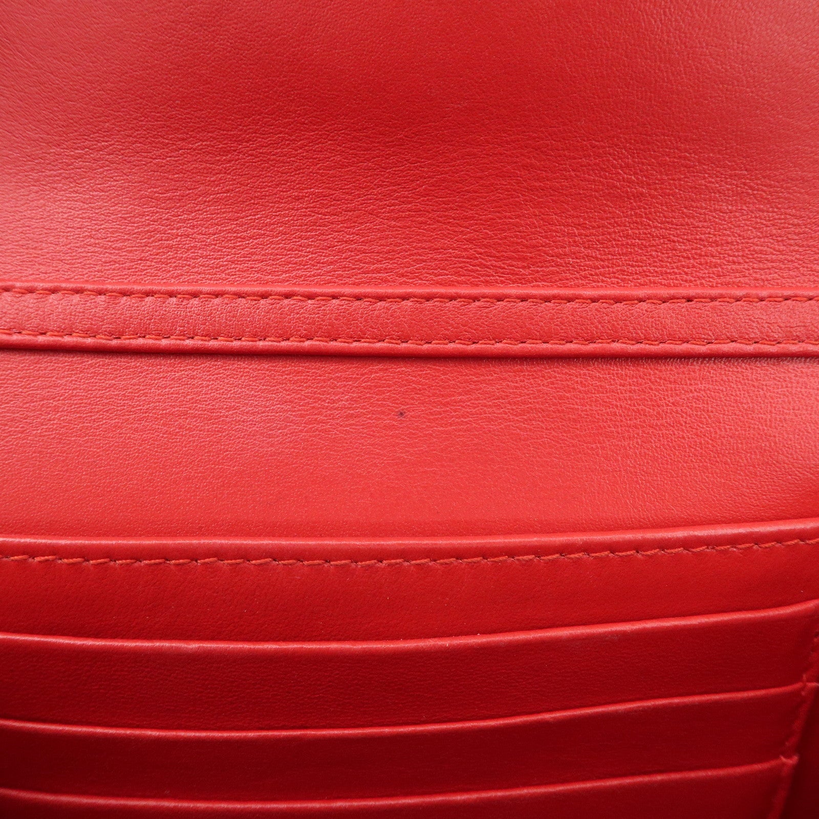 Christian Dior Cannage Patent Leather Chain Shoulder Bag COW Red Used