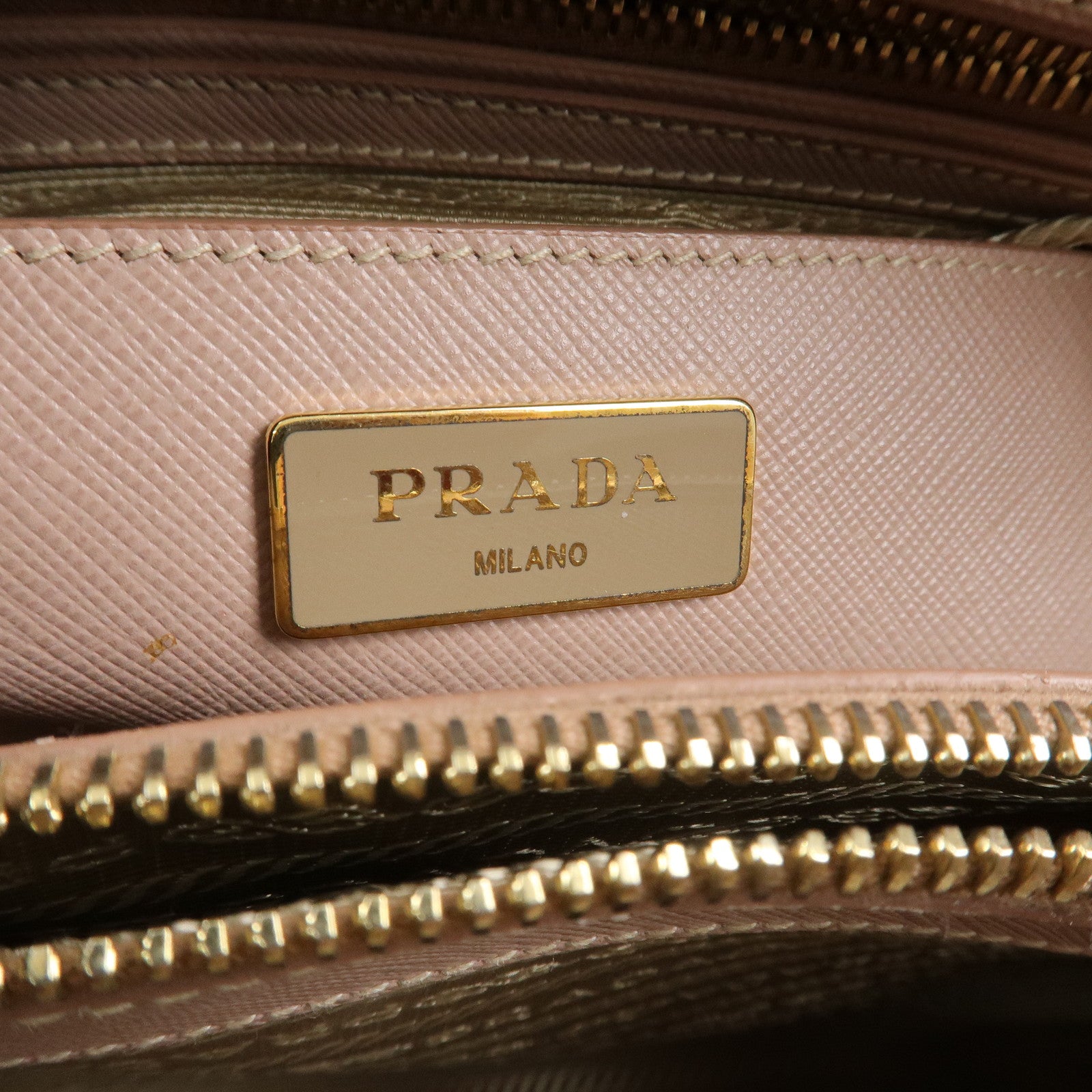 PRADA Triangle Logo Saffiano Leather 2Way Bag Hand Bag Pink BN2567