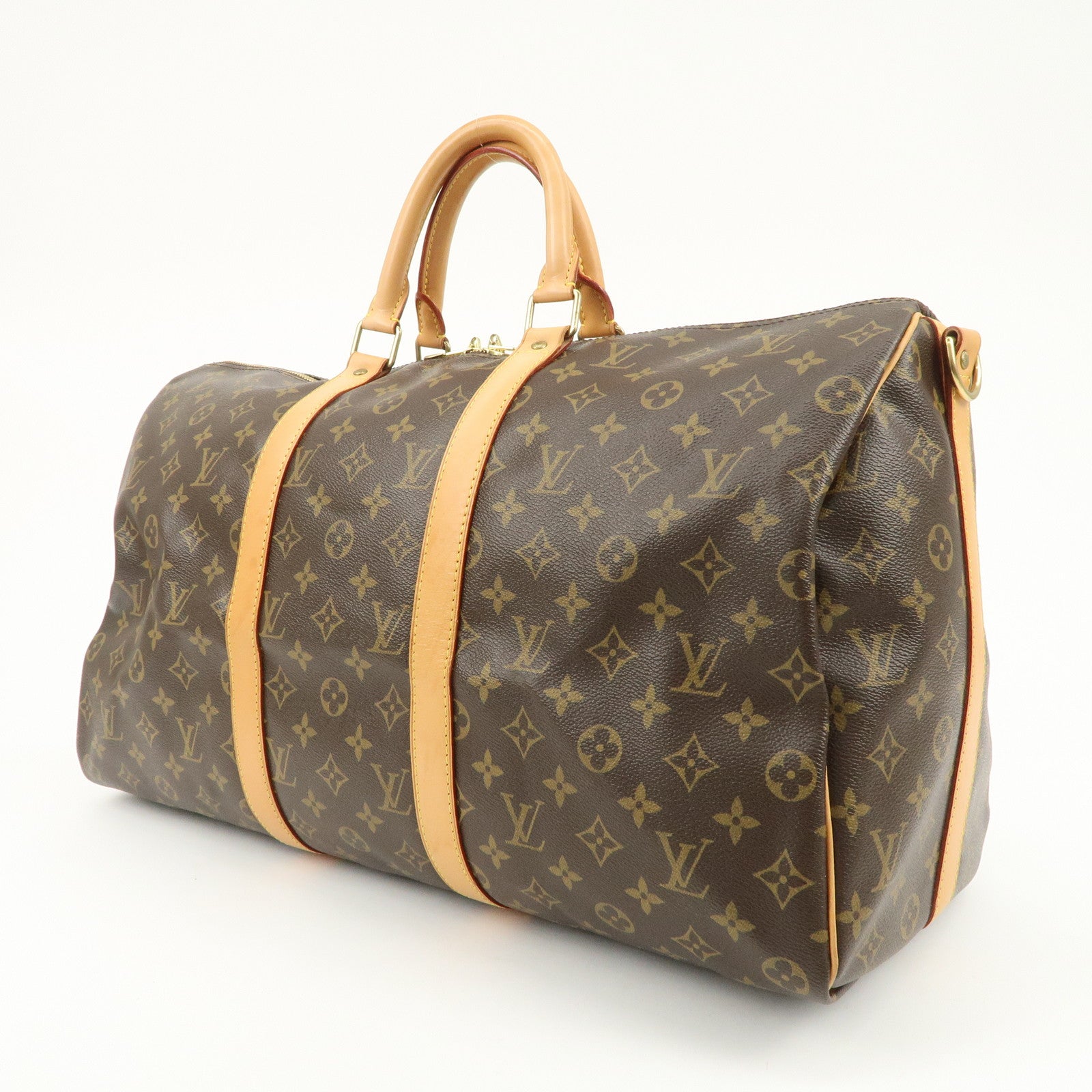 Louis Vuitton Monogram Keep All Bandouliere 50 Boston Bag M41416