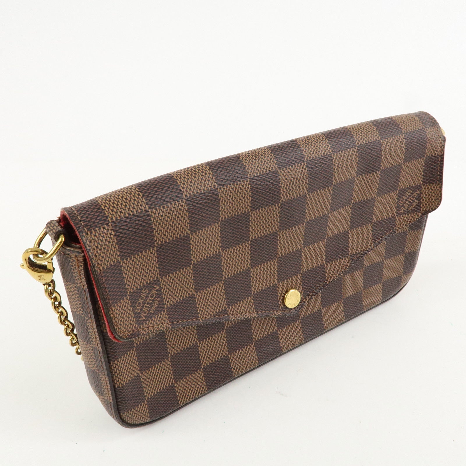 Louis Vuitton Damier Pochette Felicie Shoulder Bag Brown N40492 Used