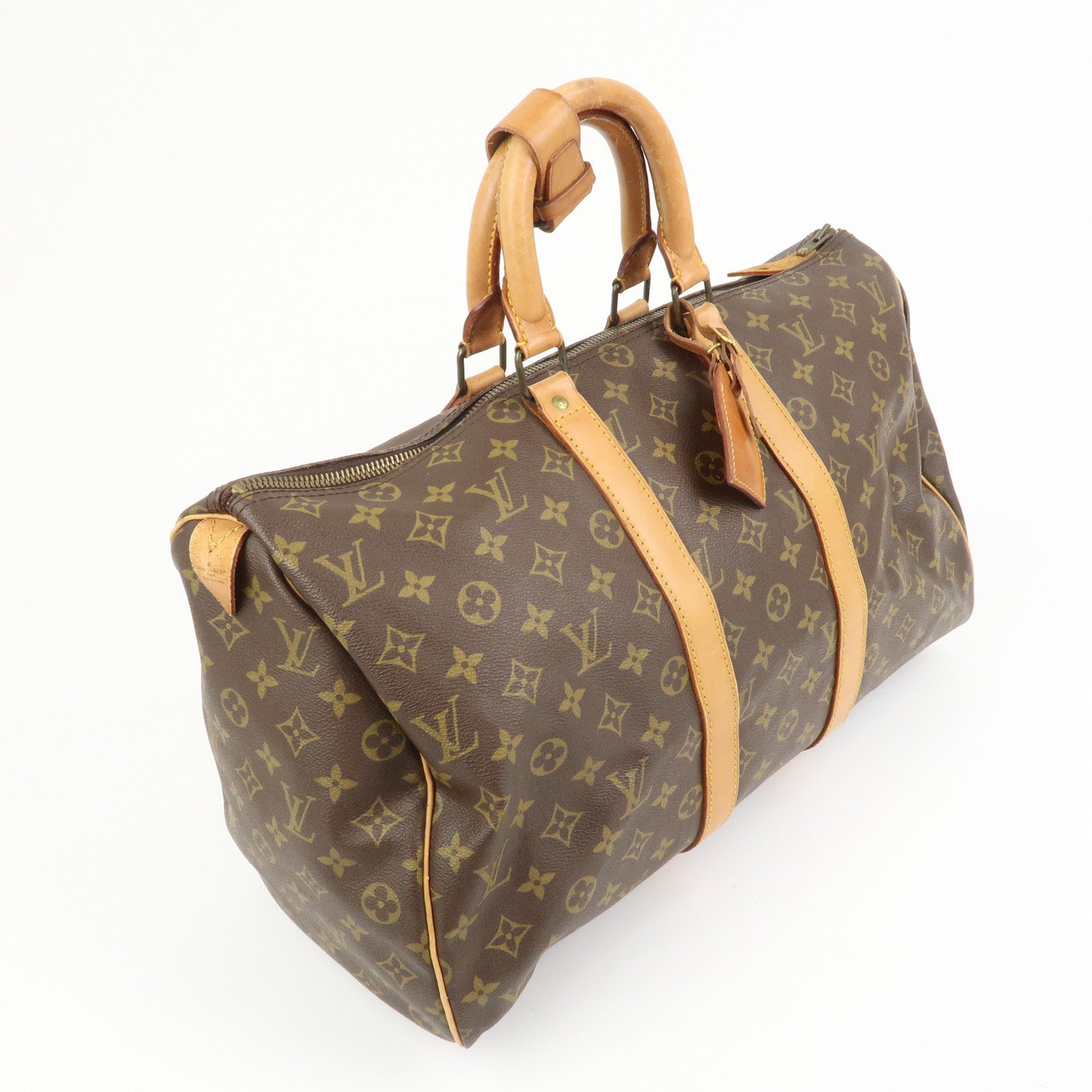 Louis Vuitton Monogram Keep All 45 Boston Bag Brown M41428