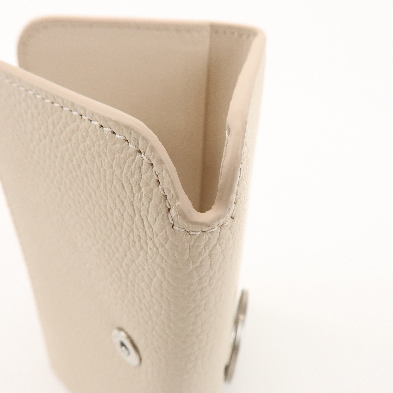 BALENCIAGA CASH Leather 6 Rings Key Case Key Holder Beige
