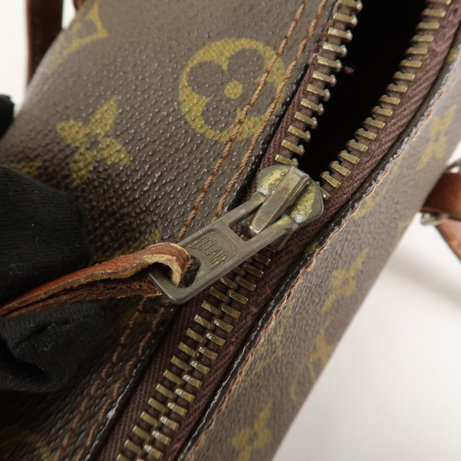 Louis Vuitton Monogram Papillon 26 Hand Bag Old Style Brown M51366