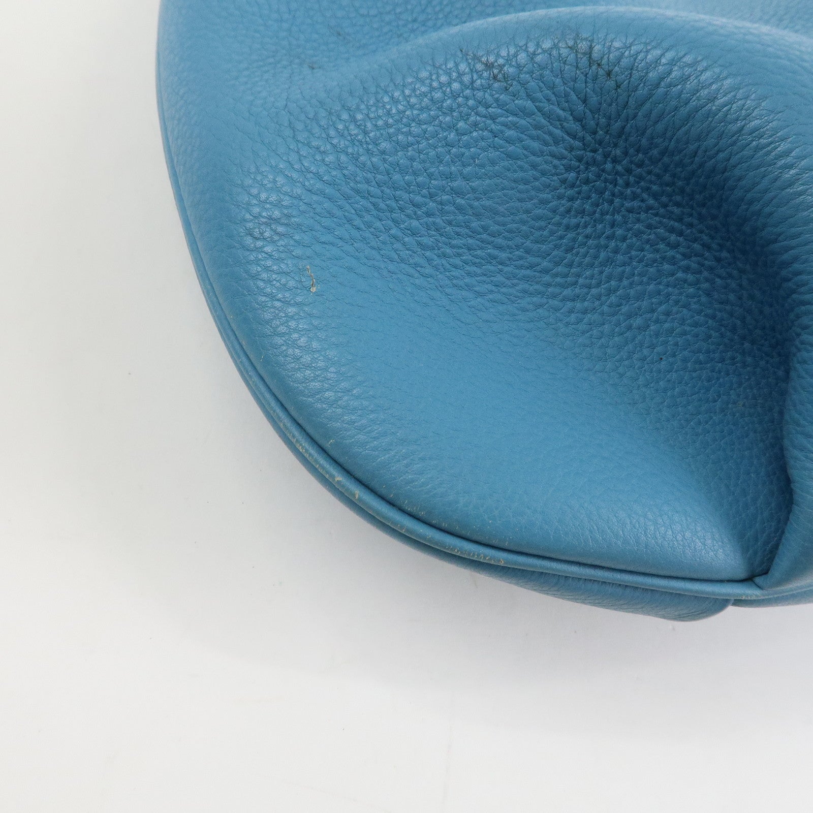 HERMES Leather Rodeo Du Shoulder Bag H Logo Light Blue