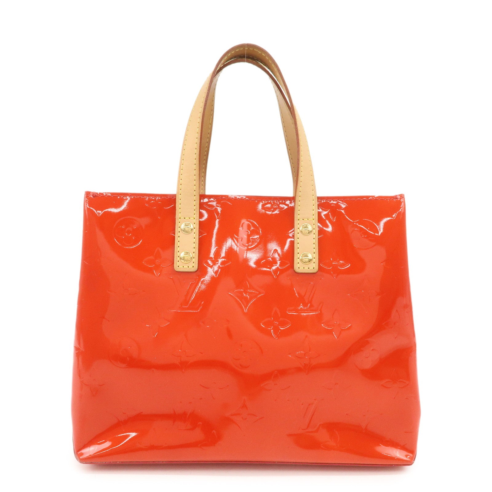 Louis Vuitton Monogram Vernis Lead PM Hand Bag Rouge M91088